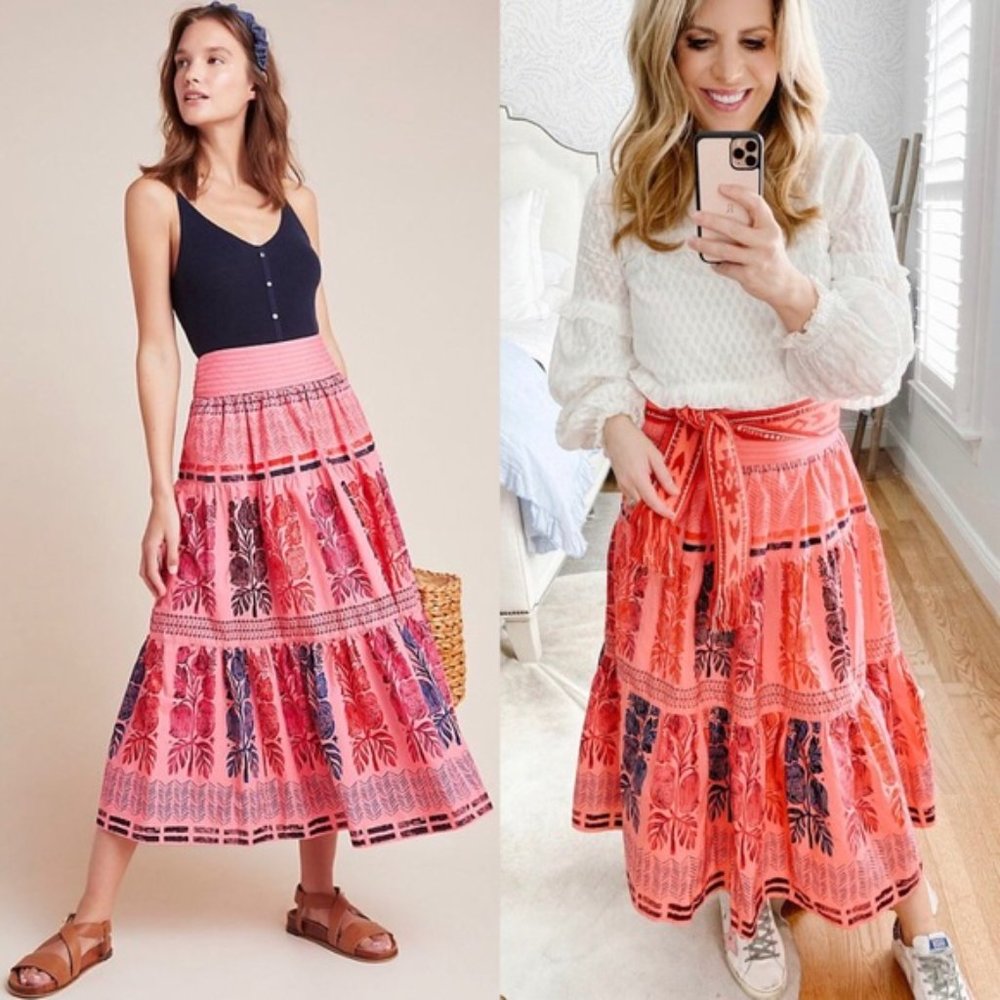 NWT Anthropologie Auberte Poplin Maxi Skirt - Picture 3 of 3